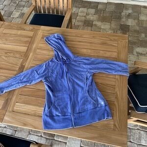 Blue Hooded Zip-Up Jacket